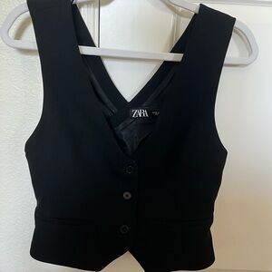 Zara Women's Black Vest